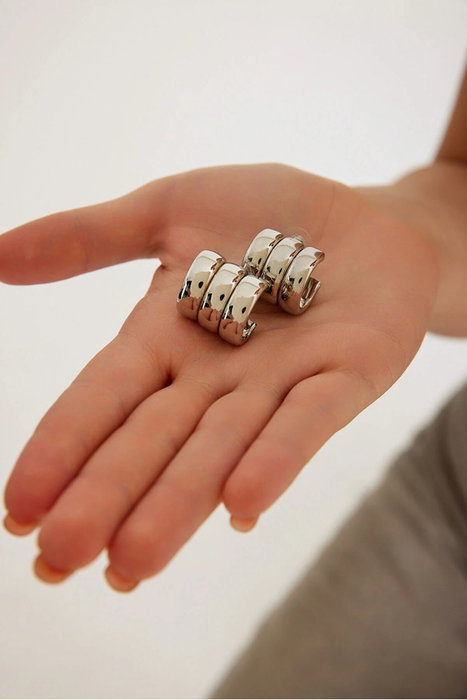 Heliophilia Silver Pendientes de Plata con Circón